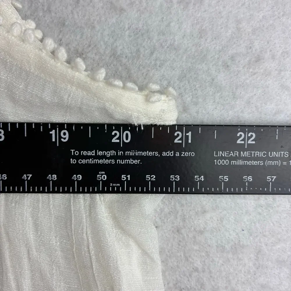 New Directions Sleeveless Blouse Womens 0X 14W Sheer Ivory Feminine Crochet Lace